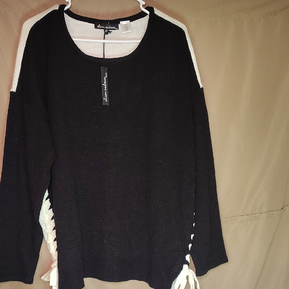 Allison Andrews Black and White Sweater